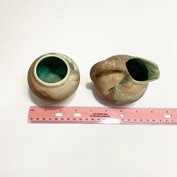 Vintage Pottery Garden of the Gods/Seven Falls Colorado Pottery Cream and Sugar - Picture 3 of 12